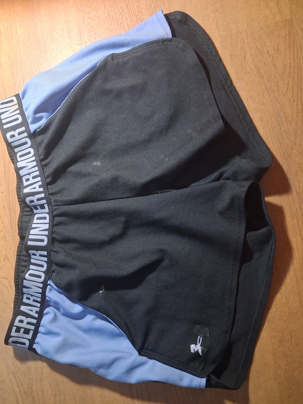 Under Armour  Black & Light Blue Athletic Shorts